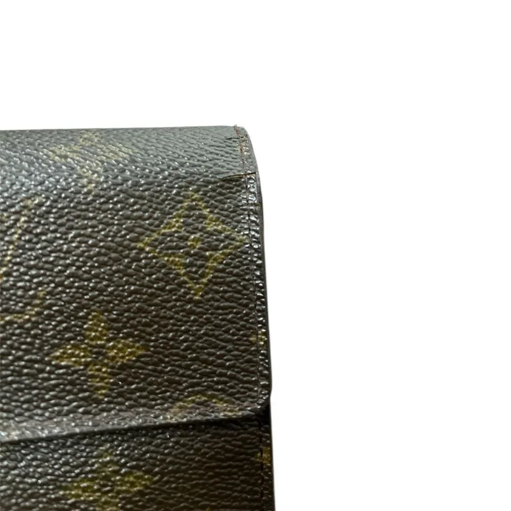 Louis Vuitton Sarah Monogram Wallet LV Brown Snap Classic Zip - Picture 6 of 7